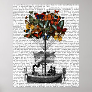 Vliegtuig voor de vlinder poster