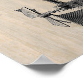 Vliegtuig voor de vlinder poster (Hoek)