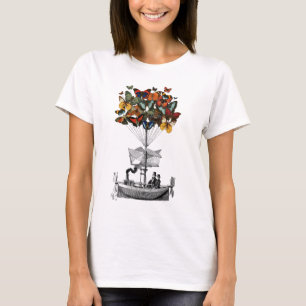 Vliegtuig voor de vlinder t-shirt