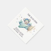 Vliegtuig voor digitale Waterverf Pilot Teddy Bear Servet (Hoek)