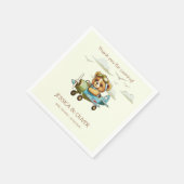 Vliegtuig voor digitale Waterverf Pilot Teddy Bear Servet (Hoek)