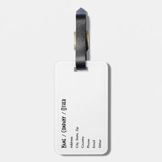 Vliegtuig voor elke visser bagagelabel (Achterkant verticaal)