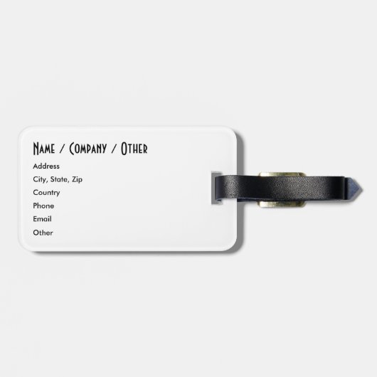 Vliegtuig voor elke visser bagagelabel (Achterkant horizontaal)