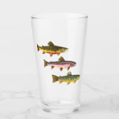 Vliegtuig voor forel - Visserij Glas (Voorkant)