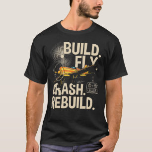 Vliegtuig voor het bouwen van een vliegtuig voor h t-shirt