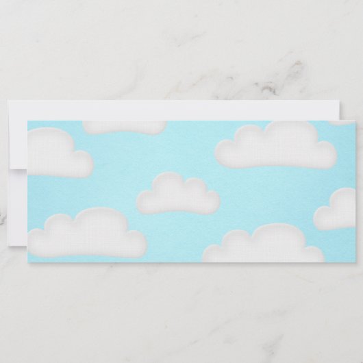 Vliegtuig voor het instappen van een Baby shower i (Achterkant)