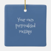 Vliegtuig voor kerstkerstkerstmis met een persoonl keramisch ornament (Achterkant)