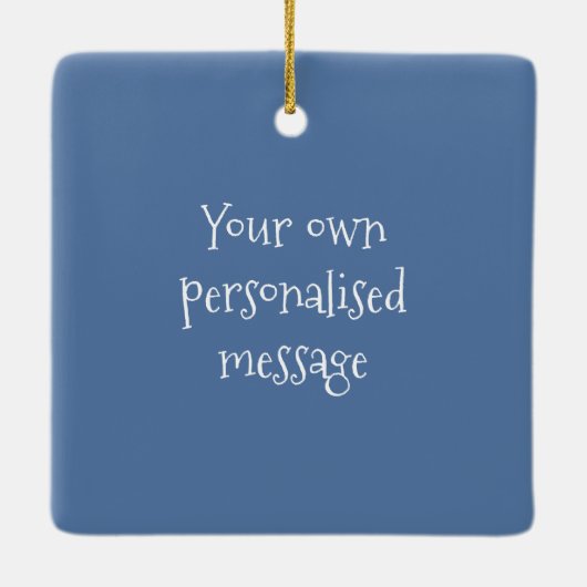 Vliegtuig voor kerstkerstkerstmis met een persoonl keramisch ornament (Achterkant)