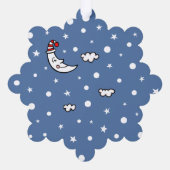 Vliegtuig voor kerstkerstkerstmis met een persoonl ornament kaart (Achterkant)