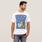 Vliegtuig voor kerstkerstkerstmis met een persoonl t-shirt (Voorkant volledig)