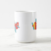 Vliegtuig voor kleurrijke en Schattige Cartoon Koffiemok (Center)