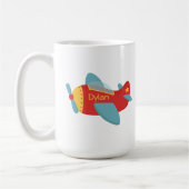 Vliegtuig voor kleurrijke en Schattige Cartoon Koffiemok (Links)