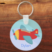 Vliegtuig voor kleurrijke en Schattige Cartoon Sleutelhanger (Voorkant)