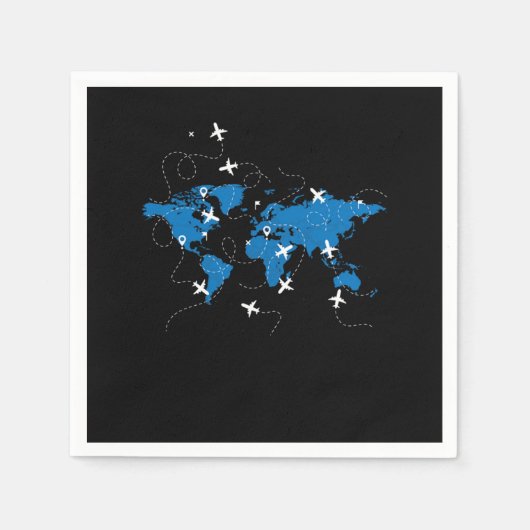  Vliegtuig voor reizen Servet (Voorkant)