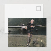 Vliegtuig voor vliegvisserij briefkaart (Voorkant / Achterkant)