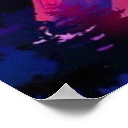 Vliegtuig voor zonlicht in het Helderneongebergte Poster (Hoek)