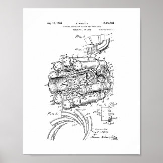 Vliegtuig voortstuwingssysteem en Power Unit Paten Poster