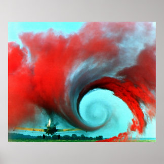 Vliegtuig Vortex Poster