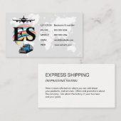Vliegtuig vrachtwagen | Mondiale Logistiek Visitekaartje (Voorkant / Achterkant)