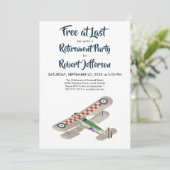 vliegtuig Vrij bij laatste blauwe pensionering Kaart (Staand voorkant)