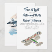 vliegtuig Vrij bij laatste blauwe pensionering Kaart (Voorkant / Achterkant)