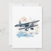  vliegtuig Vrij bij laatste blauwe pensionering Kaart (Achterkant)