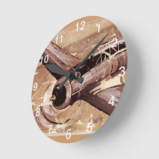 Vliegtuig wandklok (Hoek)