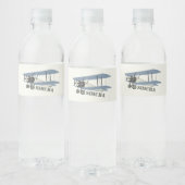  vliegtuig waterfles etiket (Flessen)