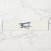  vliegtuig waterfles etiket (Enkel label)