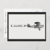  vliegtuig We zijn verhuisd Aankondigingskaart (Voorkant / Achterkant)