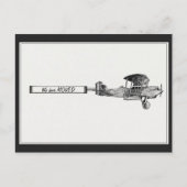  vliegtuig We zijn verhuisd Aankondigingskaart (Voorkant)