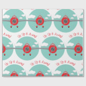 Vliegtuig Weg Cadeaupapier (Vlak)