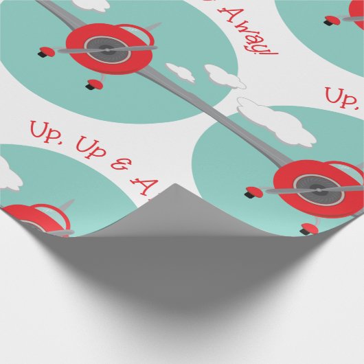 Vliegtuig Weg Cadeaupapier (Hoek)