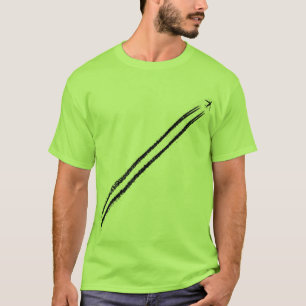 Vliegtuig weg/hoog vliegniveau Contrail T-shirt