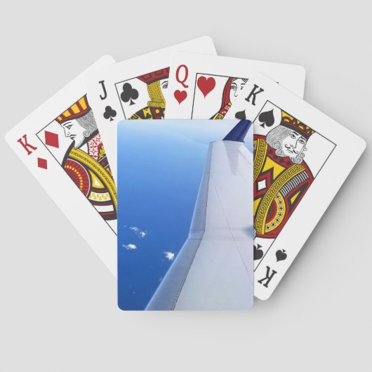 Vliegtuig Wing in Sky Foto Speelkaarten (Achterkant)