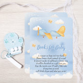 Vliegtuig, Wolken & Sterren, Blauw, Baby Boy, Scha Informatiekaartje