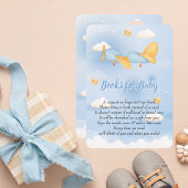 Vliegtuig, Wolken & Sterren, Blauw, Baby Boy, Scha Informatiekaartje