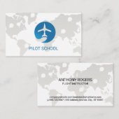 vliegtuig | World Map Visitekaartje (Voorkant / Achterkant)