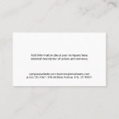 vliegtuig | World Map Visitekaartje (Achterkant)