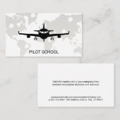 vliegtuig | World Map Visitekaartje (Voorkant / Achterkant)