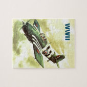  vliegtuig WWWII Wereldoorlog 2 Kunstschilder Legpuzzel (Horizontaal)