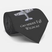 vliegtuig WWWII Wildcat Necktie Stropdas (Opgerold)