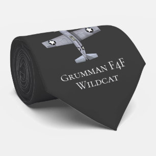 vliegtuig WWWII Wildcat Necktie Stropdas