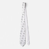 vliegtuig | Zwarte en witte tekening Stropdas (Voorkant)