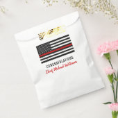 Vliegtuigaanjager met rode lijn bedankzakje (Gezegeld)