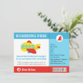 Vliegtuigaanvaringspas Birthday Party Kaart (Staand voorkant)