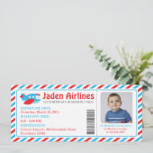 Vliegtuigaanvoerbiljet / Vliegtuigticket Kaart (Staand voorkant)