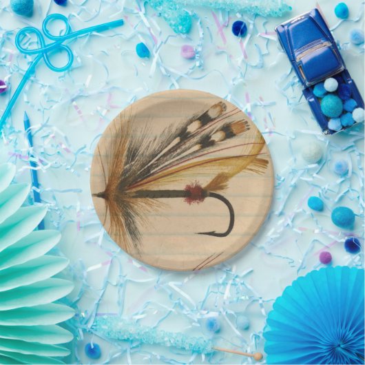 Vliegtuigaas op gelaagd papier papieren bordje (Feest)