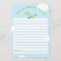 vliegtuigadvies voor Baby shower bij mama;
