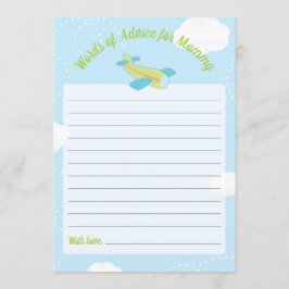 vliegtuigadvies voor Baby shower bij mama; Kaart